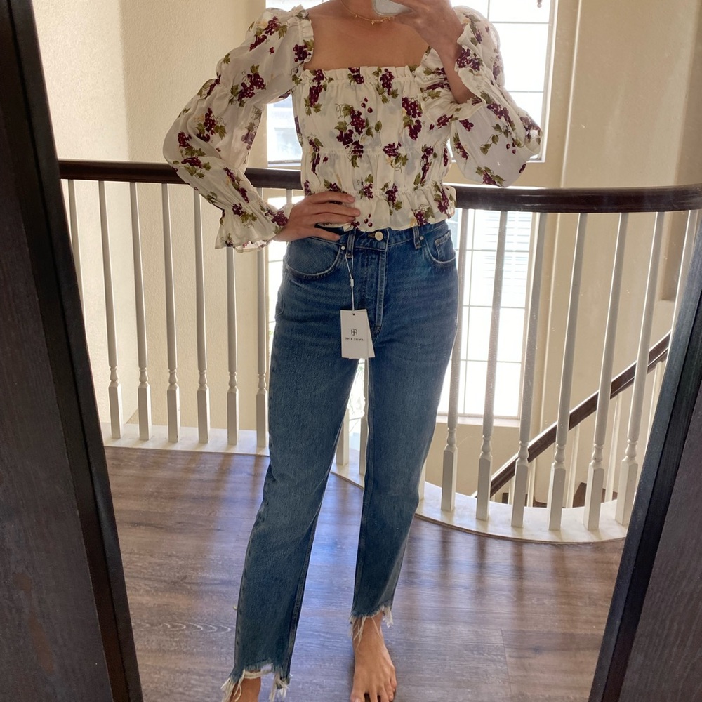 Reformation Amorena Grapevine cold shoulder top size XS